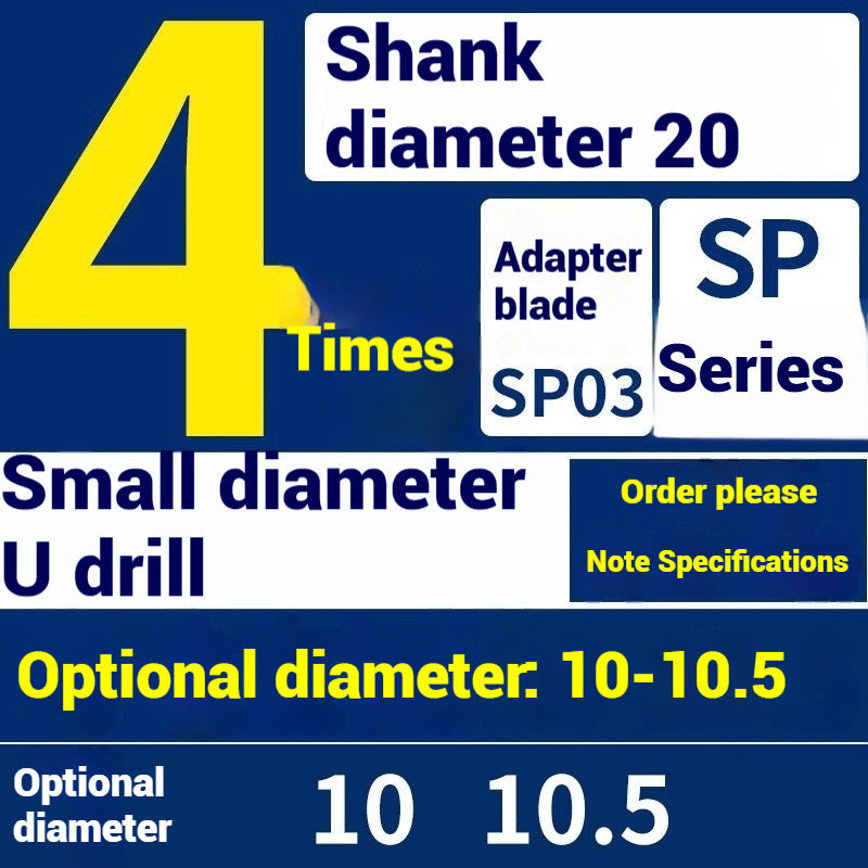 1059-u-drill cutter bar violent drilling u-turn drills WC inserts flat bottom deep hole extension lathe with CNC water jet fast drills Shandong Denso Pricision Tools Co.,Ltd.
